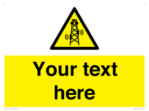 Custom warning RF radiation transmitter